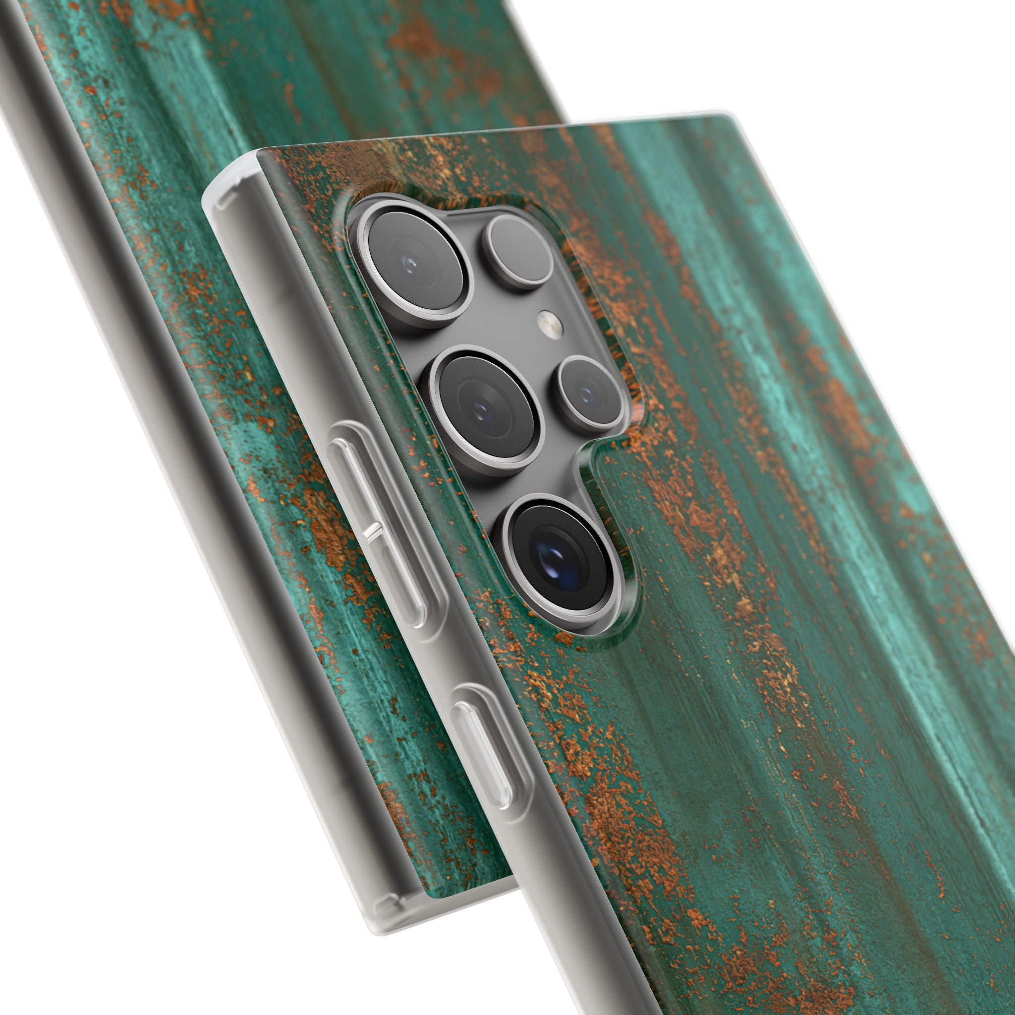 Teal Lite Phone Case for Samsung - Verdigris Copper Siding