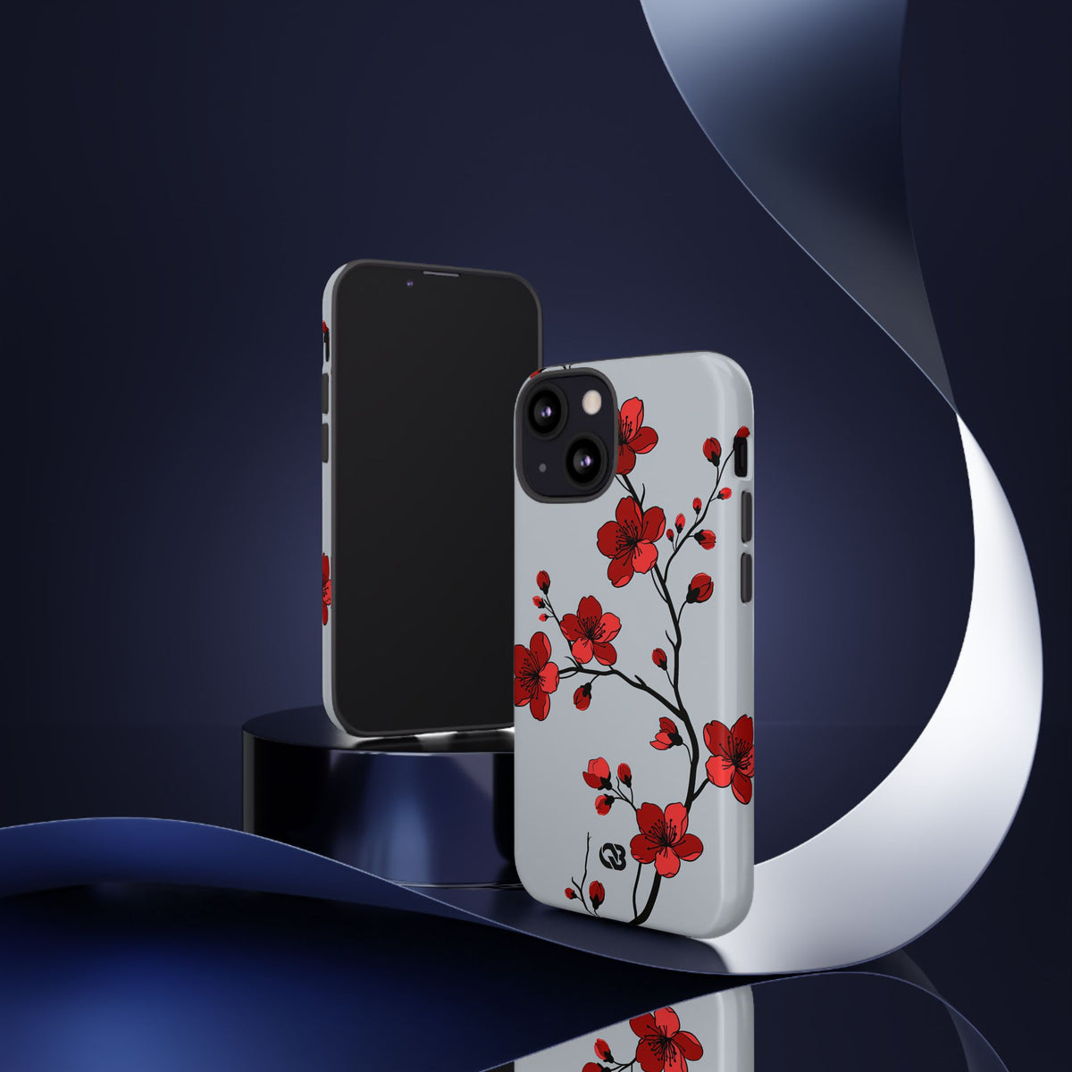 Scarlet Plum Blossom · Tough Phone Case for iPhone · Red