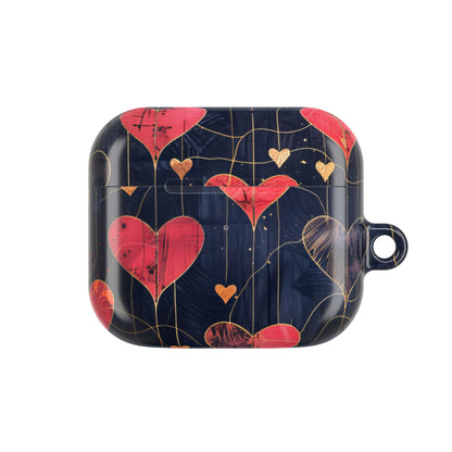 Textured Heart Grid - AirPods Case