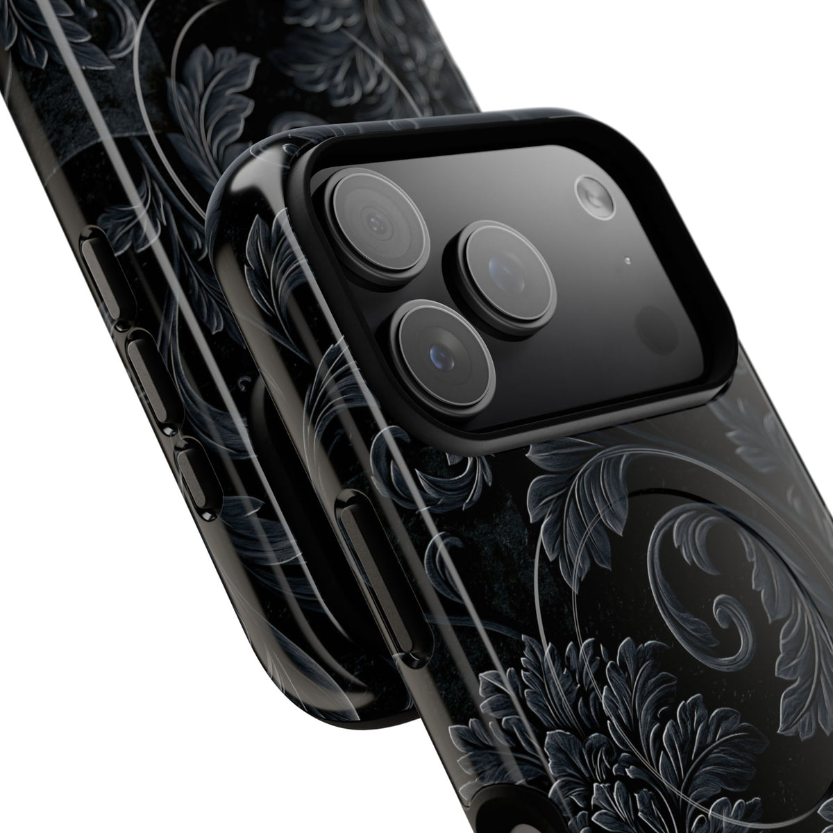 Obsidian Damask · Tough 2.0 Magnetic Phone Case for iPhone · Black