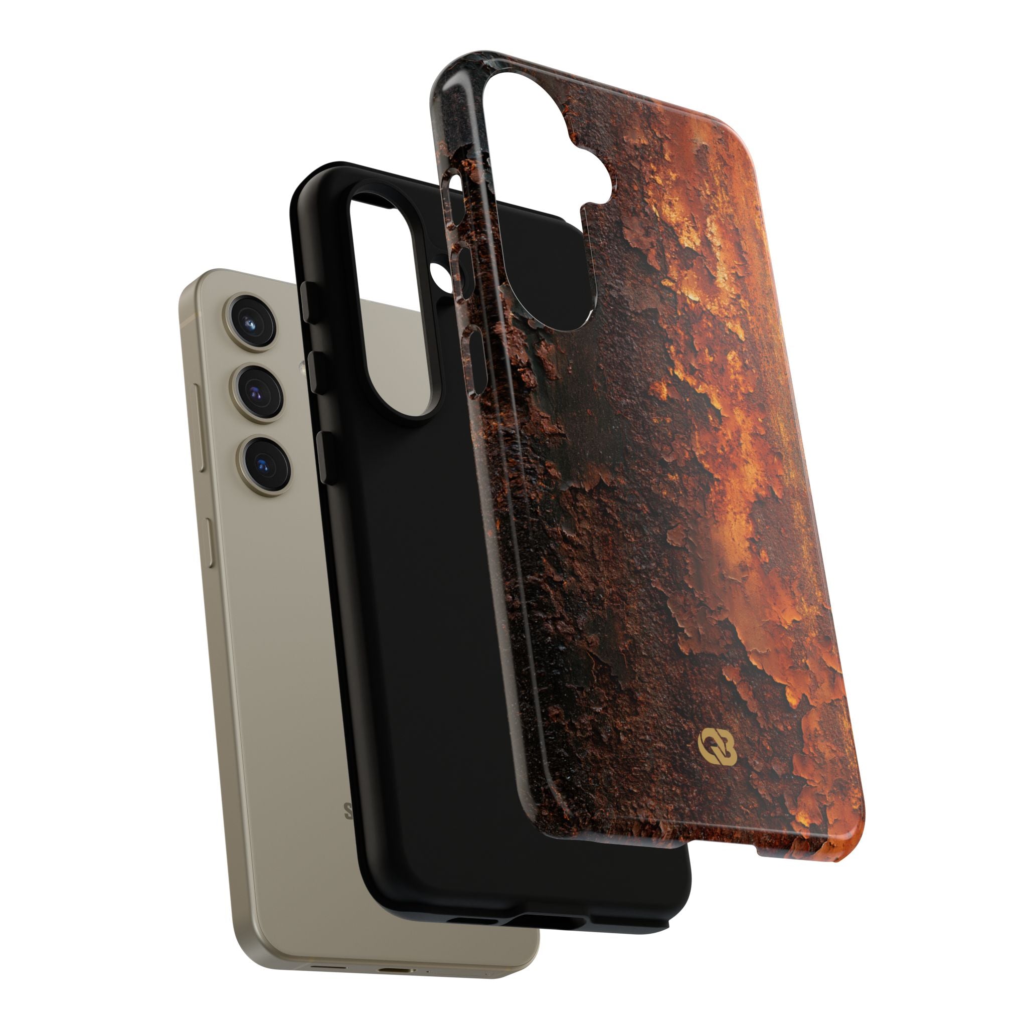 Orange Tough Phone Case for Samsung - Oxidized Iron Crust