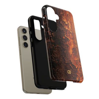 Orange Tough Phone Case for Samsung - Oxidized Iron Crust