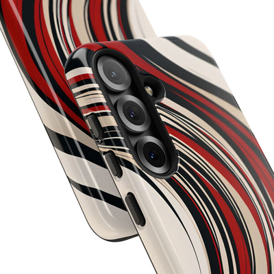 Crimson Flow Waves · Tough Phone Case for Samsung