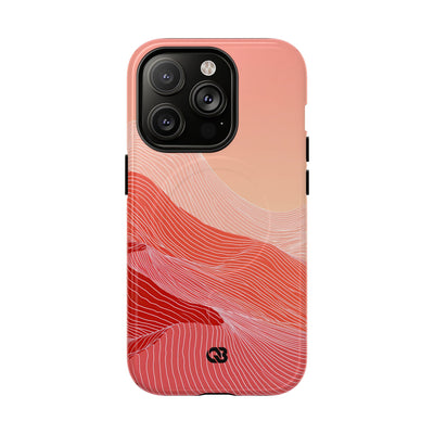Red Tough 2.0 Magsafe Phone Case for iPhone - Crimson Ridge Contour