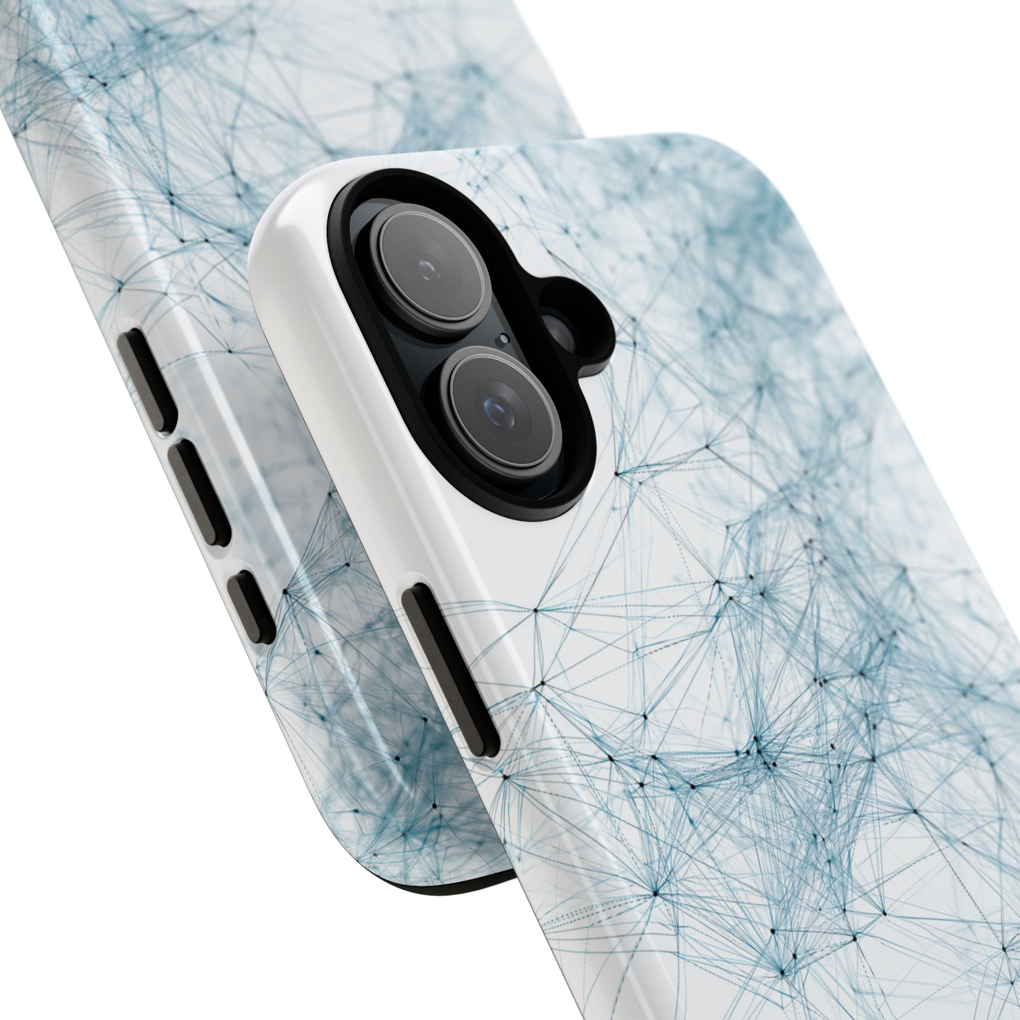 Blue Tough Phone Case for iPhone - Glacial Neural Web