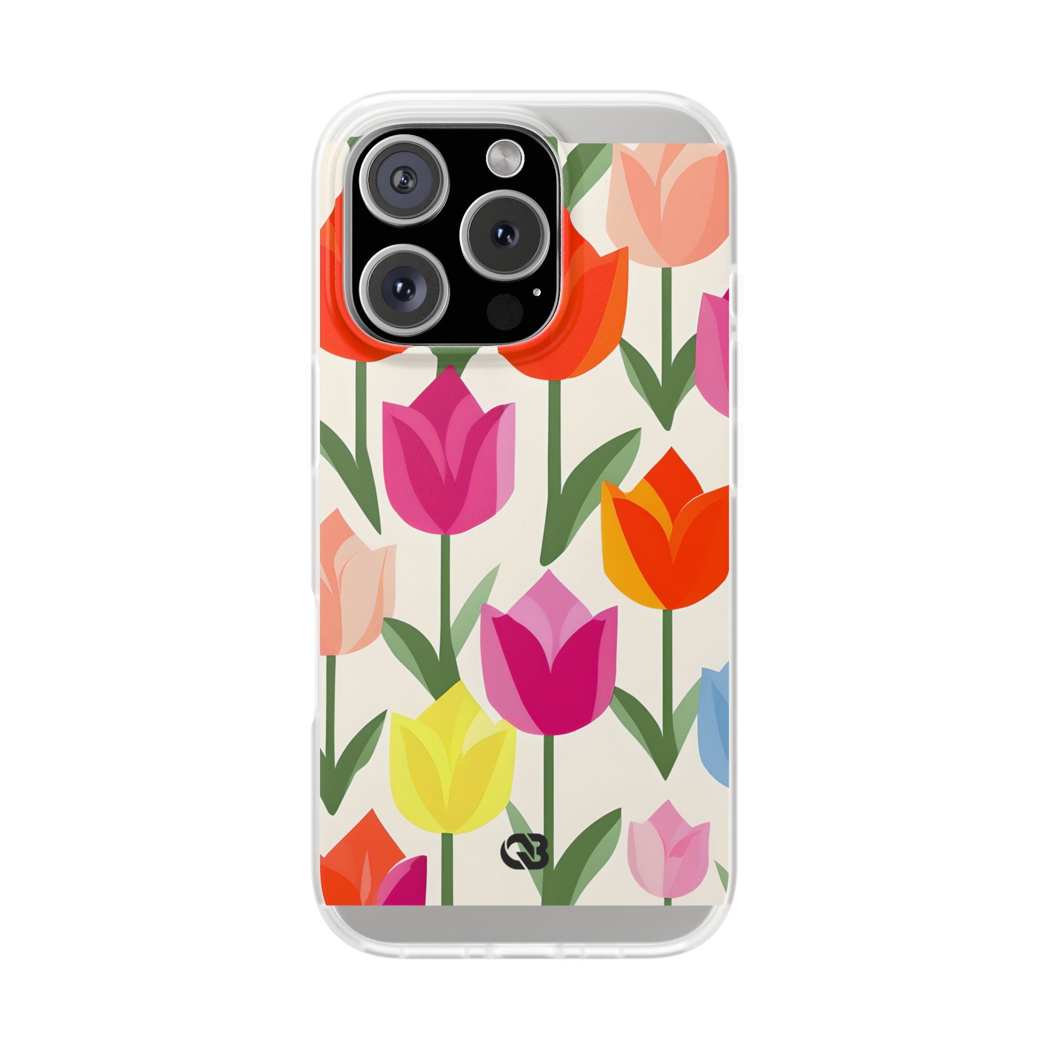 Vibrant Petal Grid · Soft Phone Case for iPhone
