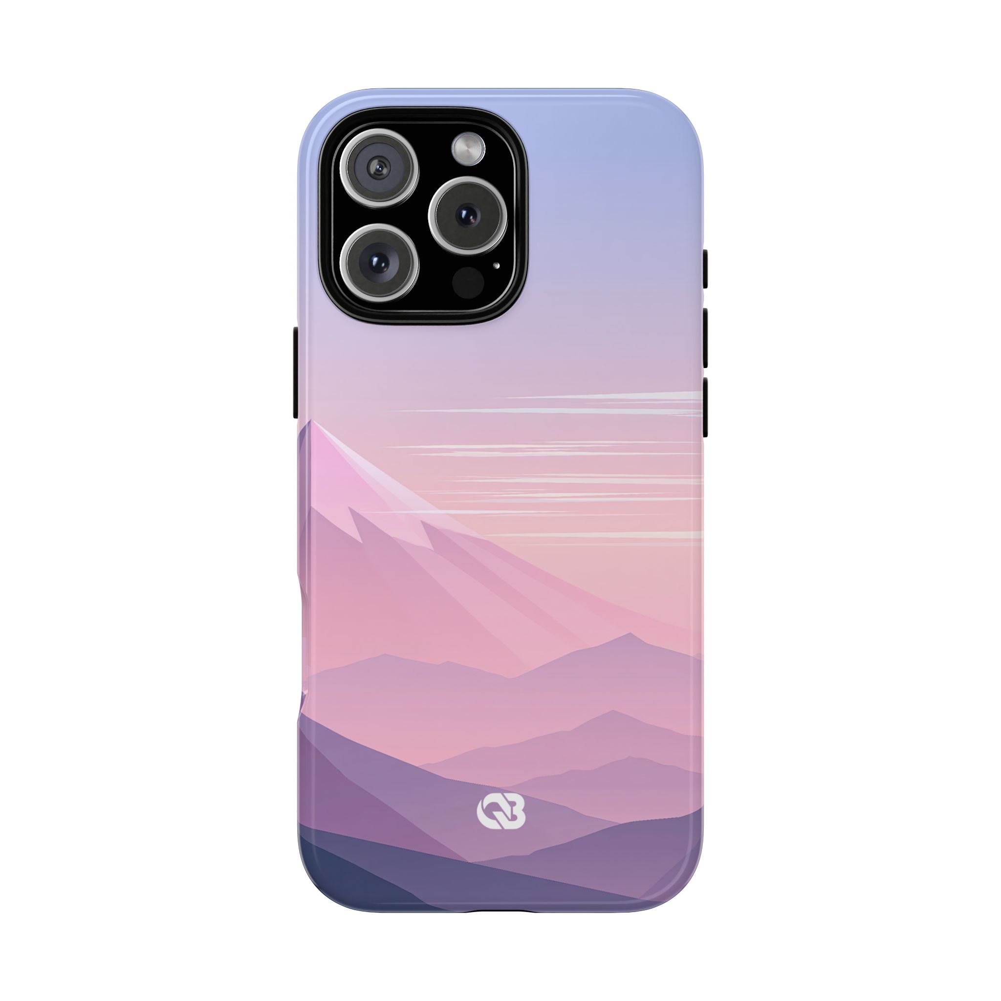 Purple Tough Phone Case for iPhone - Lavender Alpine Dawn