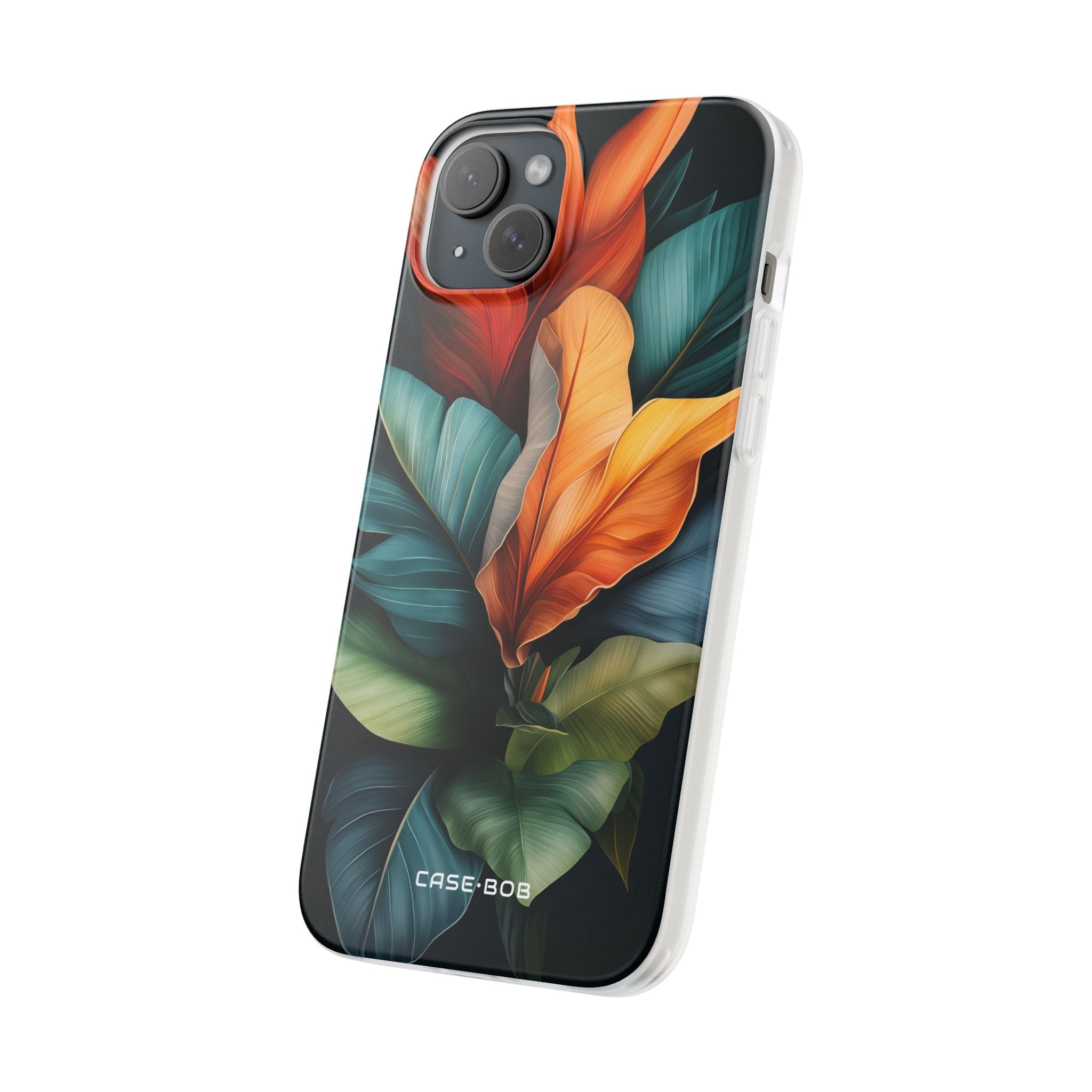 Tropical Leafburst iPhone 15 Plus Case - Soft