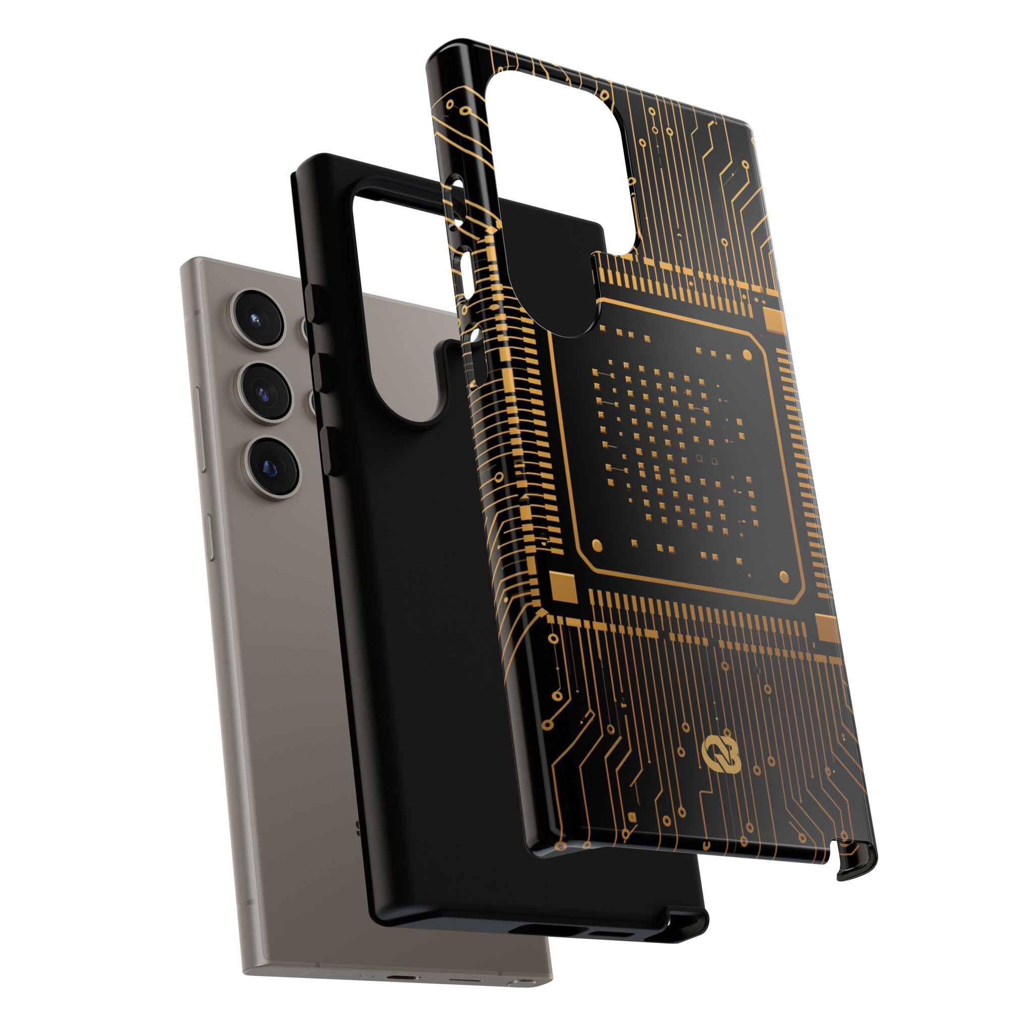 Gold Tough Phone Case for Samsung - Cyber Gold Processor