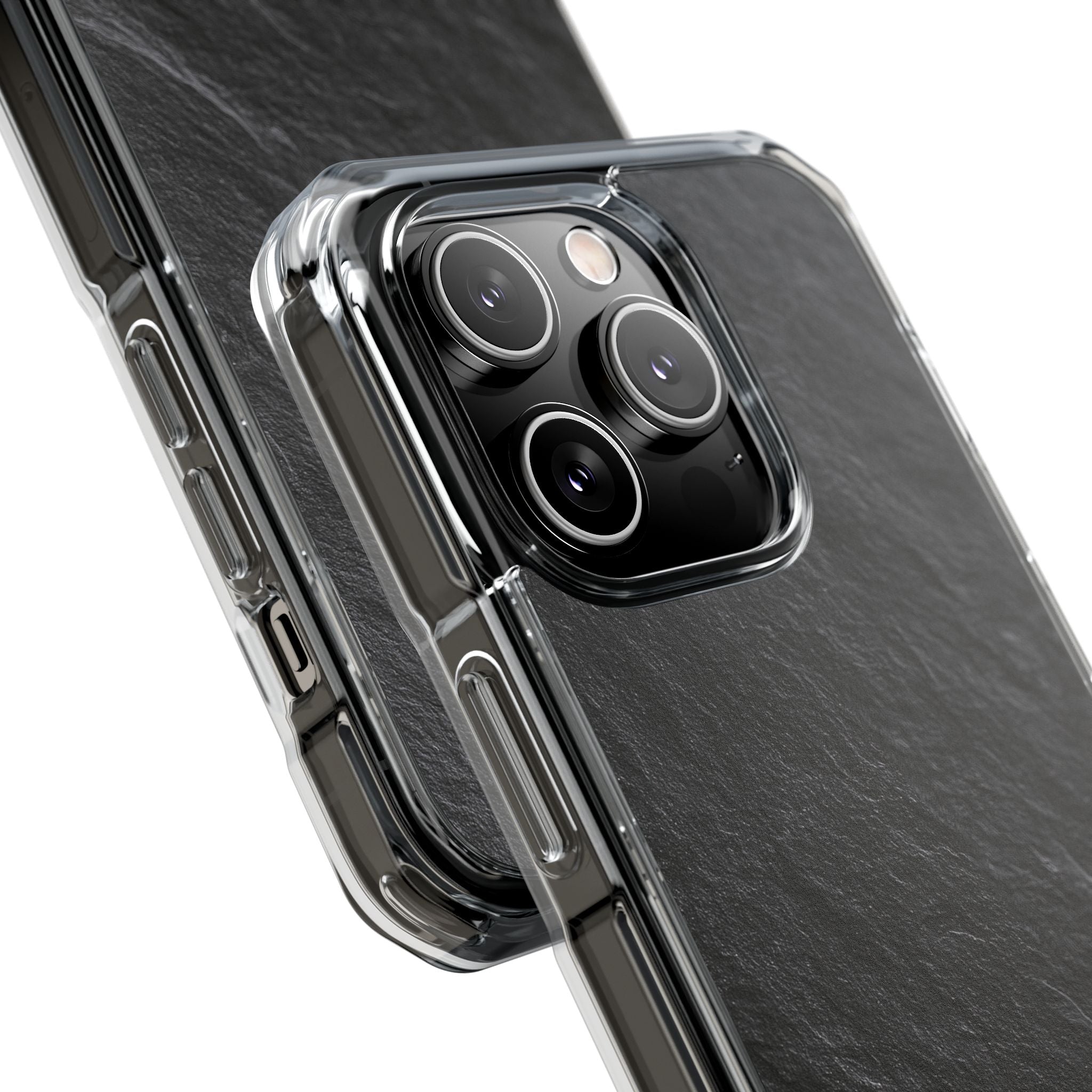 Black Impact MagSafe Phone Case for iPhone - Raw Obsidian Slate