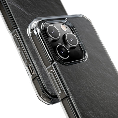 Black Impact MagSafe Phone Case for iPhone - Raw Obsidian Slate