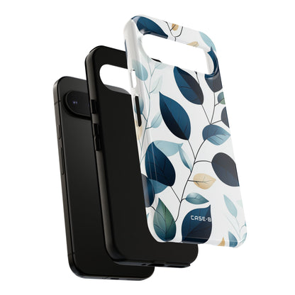 Navy Leaf Veins Google Pixel 9 Pro XL Case - Tough