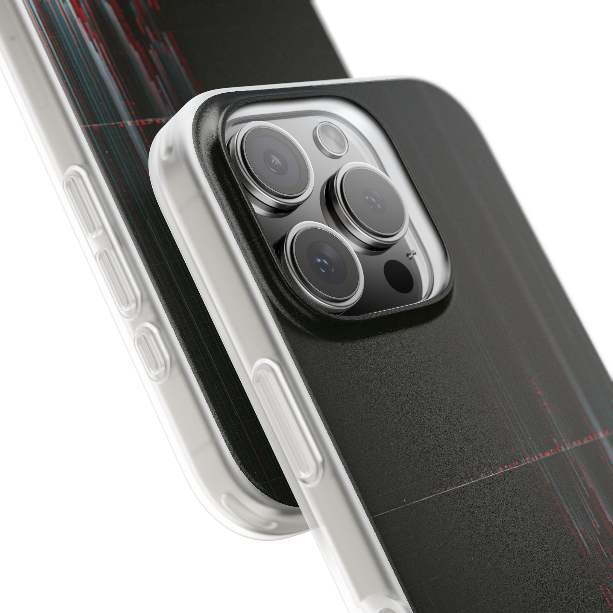 Black Lite Phone Case for iPhone - Corrupted Data Stream