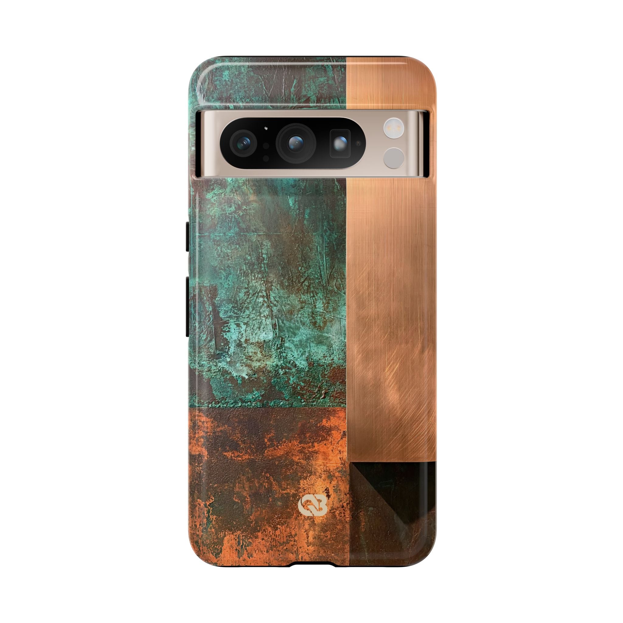 Teal Tough Phone Case for Google Pixel - Verdigris Copper Slab