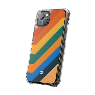 Retro Ridge Lines · Impact Coque de téléphone pour iPhone · Magsafe