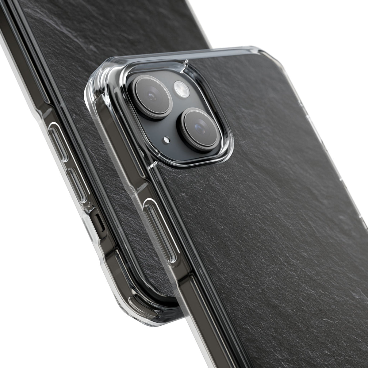 Obsidian Slate · Clear Impact Magnetic Phone Case for iPhone ·  Black