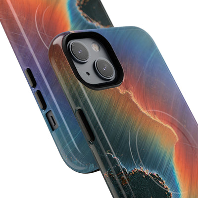 Prismatic Aura Shift · Tough 2.0 Magnetic Phone Case for iPhone · Blue