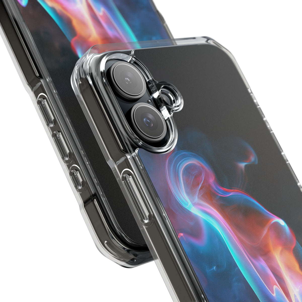 Neon Waveform · Clear Impact Magnetic Phone Case for iPhone · Black
