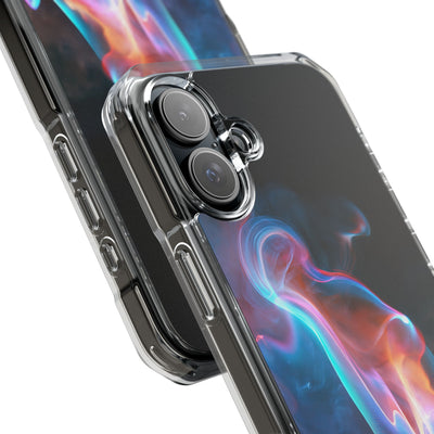 Neon Waveform · Clear Impact Magnetic Phone Case for iPhone · Black