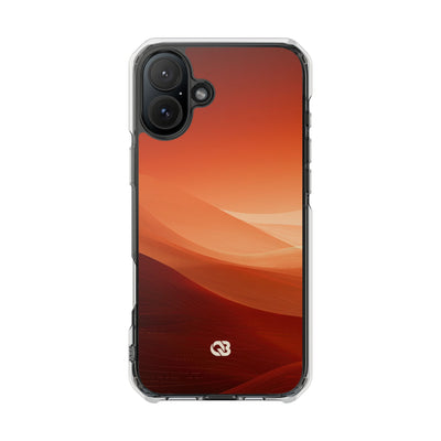 Amber Dune Horizon · Clear Impact Magnetic Phone Case for iPhone ·  Orange