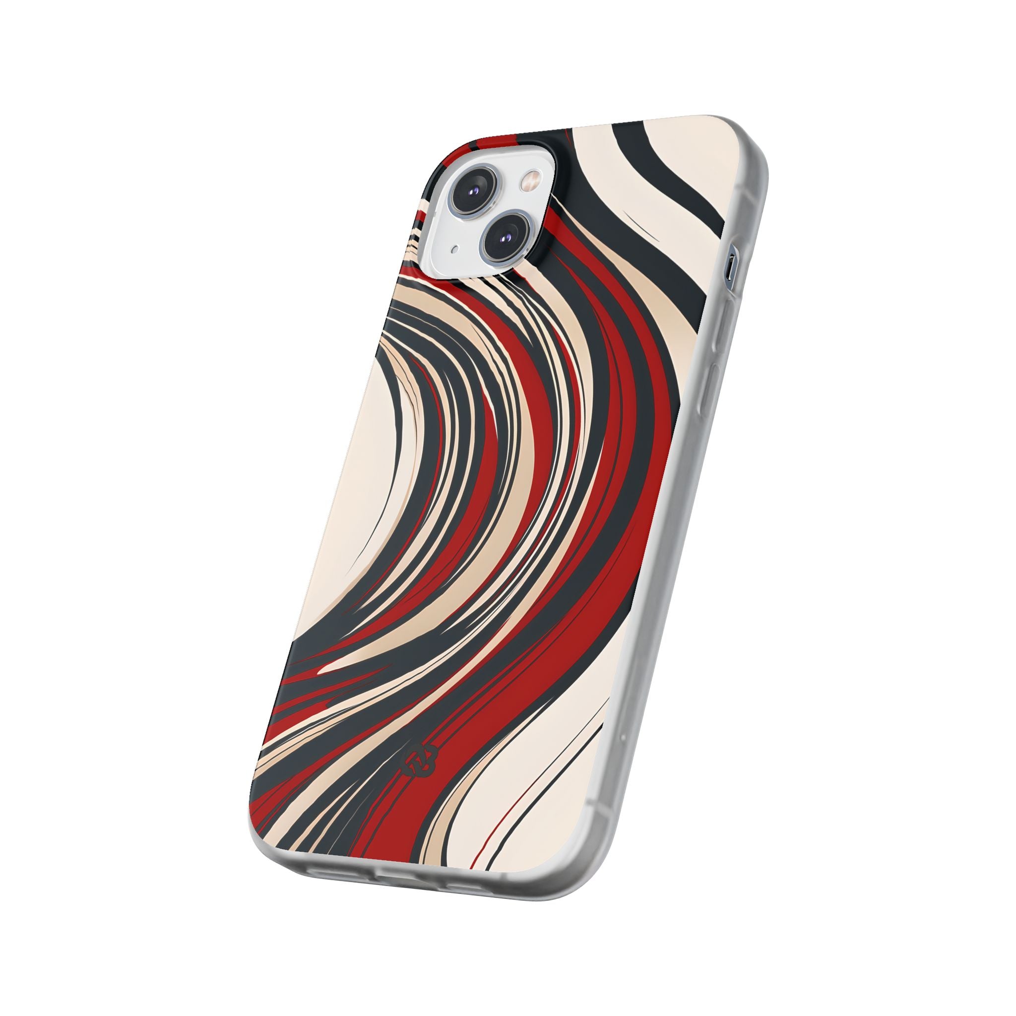 Crimson Flow Waves · Soft Handyhülle für iPhone