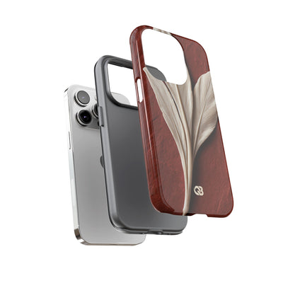 Carved Ivory Plume · Tough Phone Case for iPhone · Red