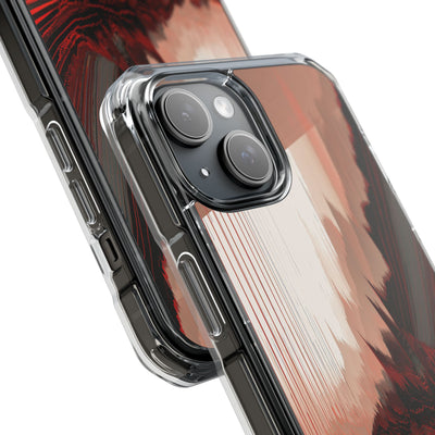 Red Impact MagSafe Phone Case for iPhone - Crimson Pulse Horizon