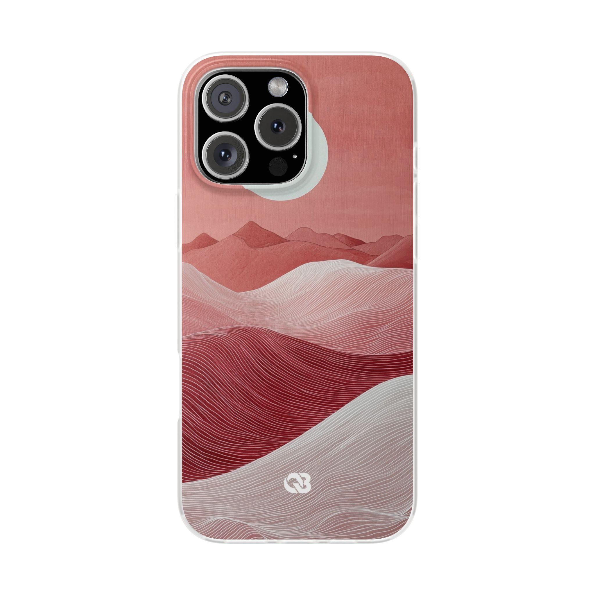 Crimson Dune Horizon · Soft Phone Case for iPhone