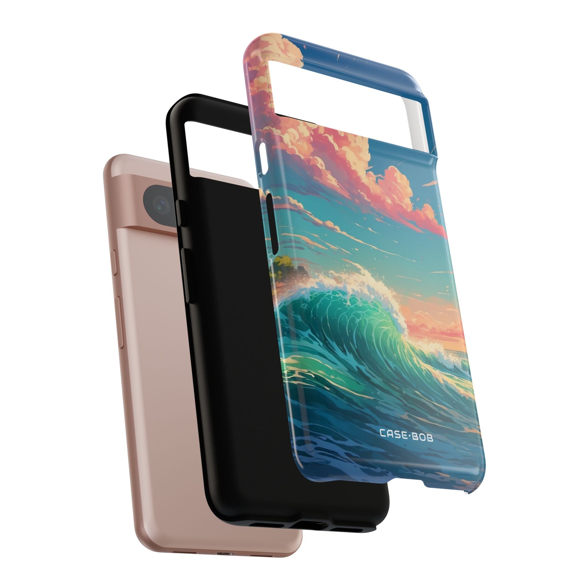 Turquoise Curl Google Pixel 8 Case - Tough