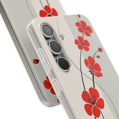 Beige Lite Phone Case for Samsung - Scarlet Ink Petals