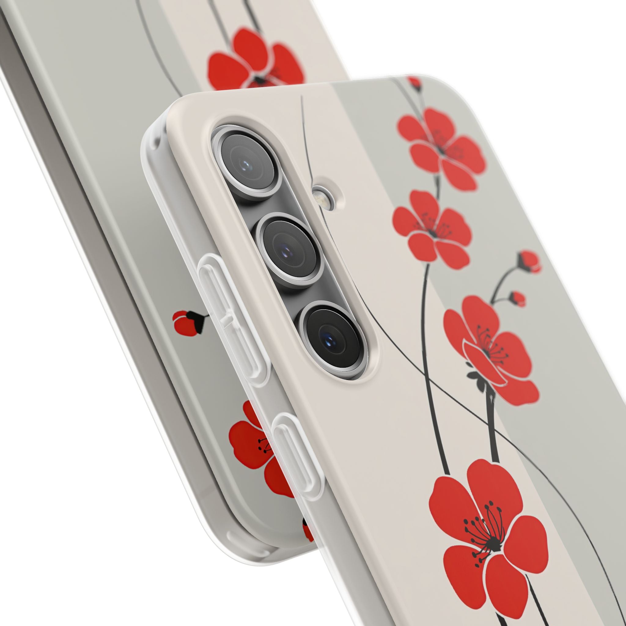 Red Lite Phone Case for Samsung - Crimson Plum Ink