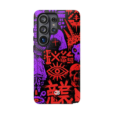 Underground Cyber Glyphs · Tough Phone Case for Samsung · Black
