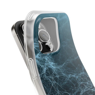 Teal Lite Phone Case for iPhone - Arctic Neural Mesh