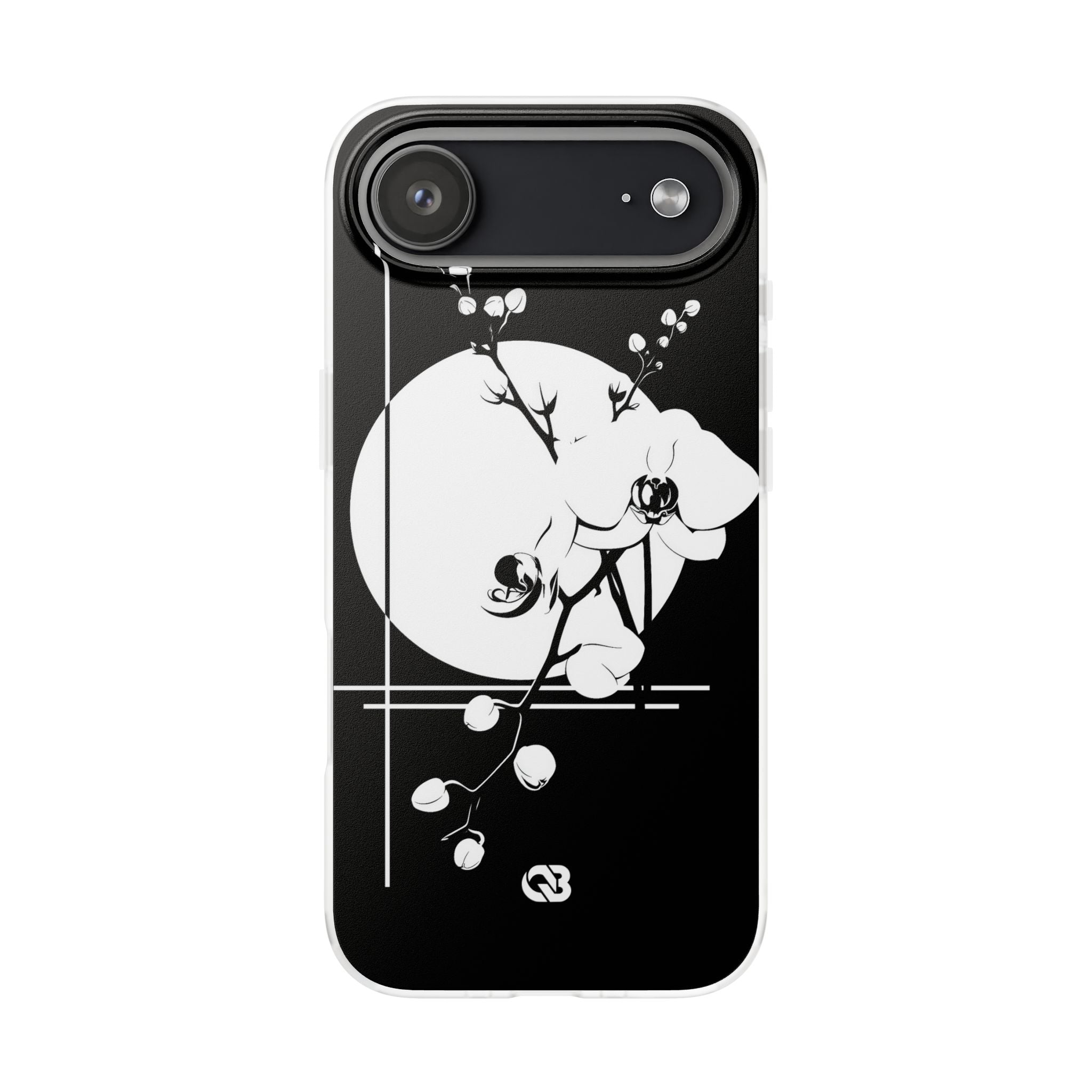 Black Lite Phone Case for iPhone - Lunar Orchid Grid