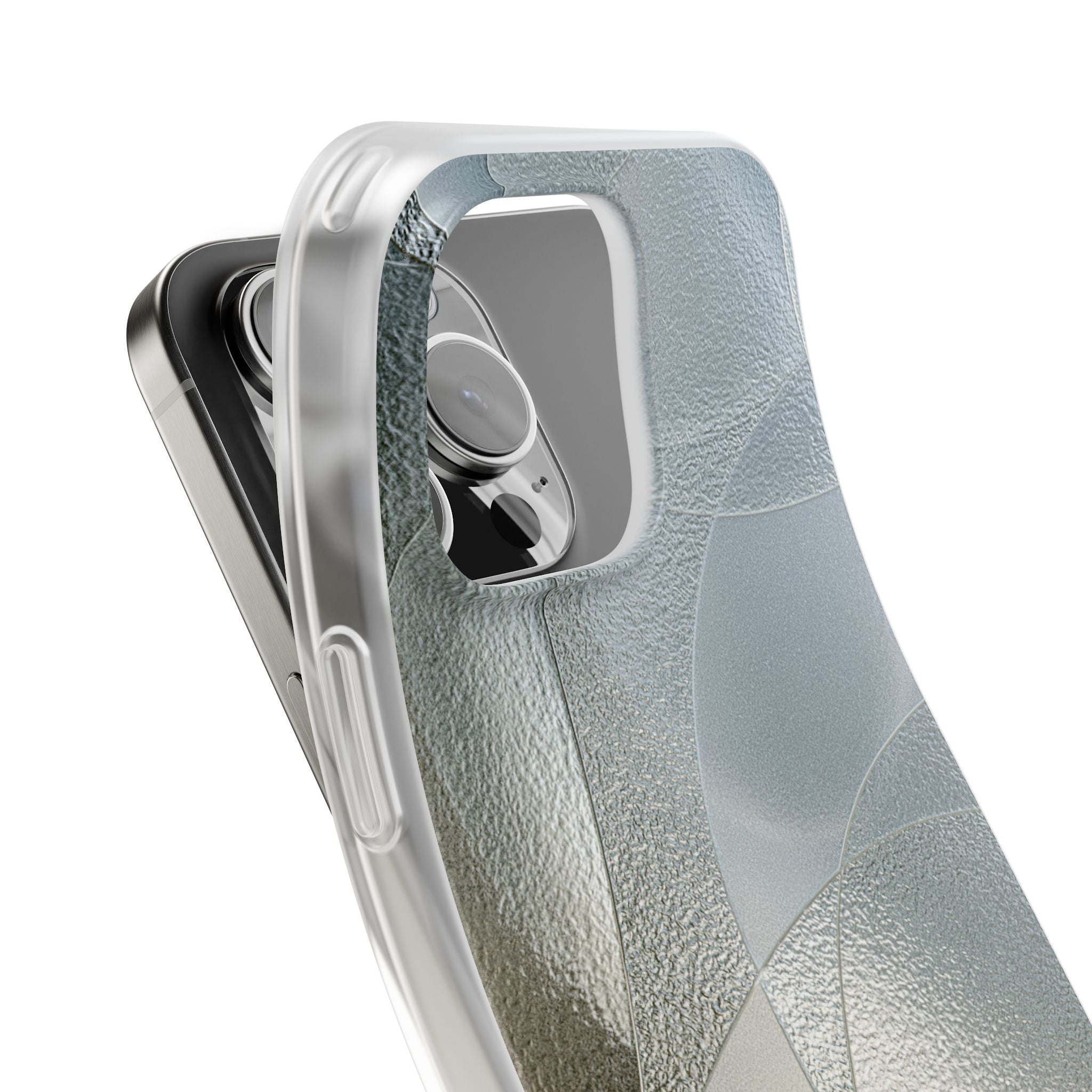 Silver Lite Phone Case for iPhone - Frosted Silver Mosaic