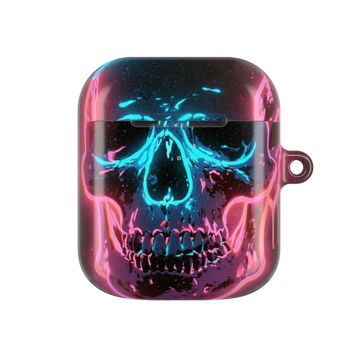 Neon Drip Skull · Hard Case for AirPods & AirPods Pro · Black