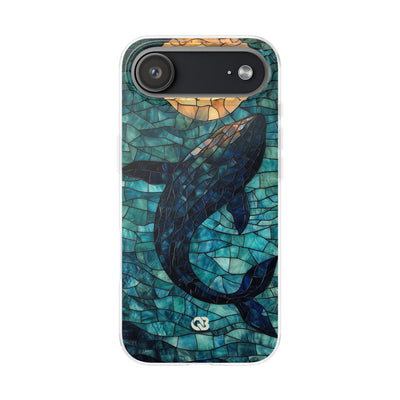Stained Moon Whale · Soft Telefoncover for iPhone