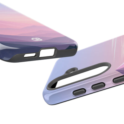 Purple Tough Phone Case for Samsung - Lavender Alpine Dawn