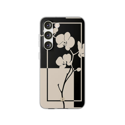 Beige Lite Phone Case for Samsung - Nocturnal Orchid Frame