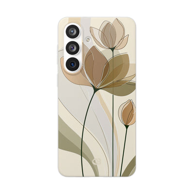 Beige Lite Phone Case for Samsung - Muted Ochre Petals