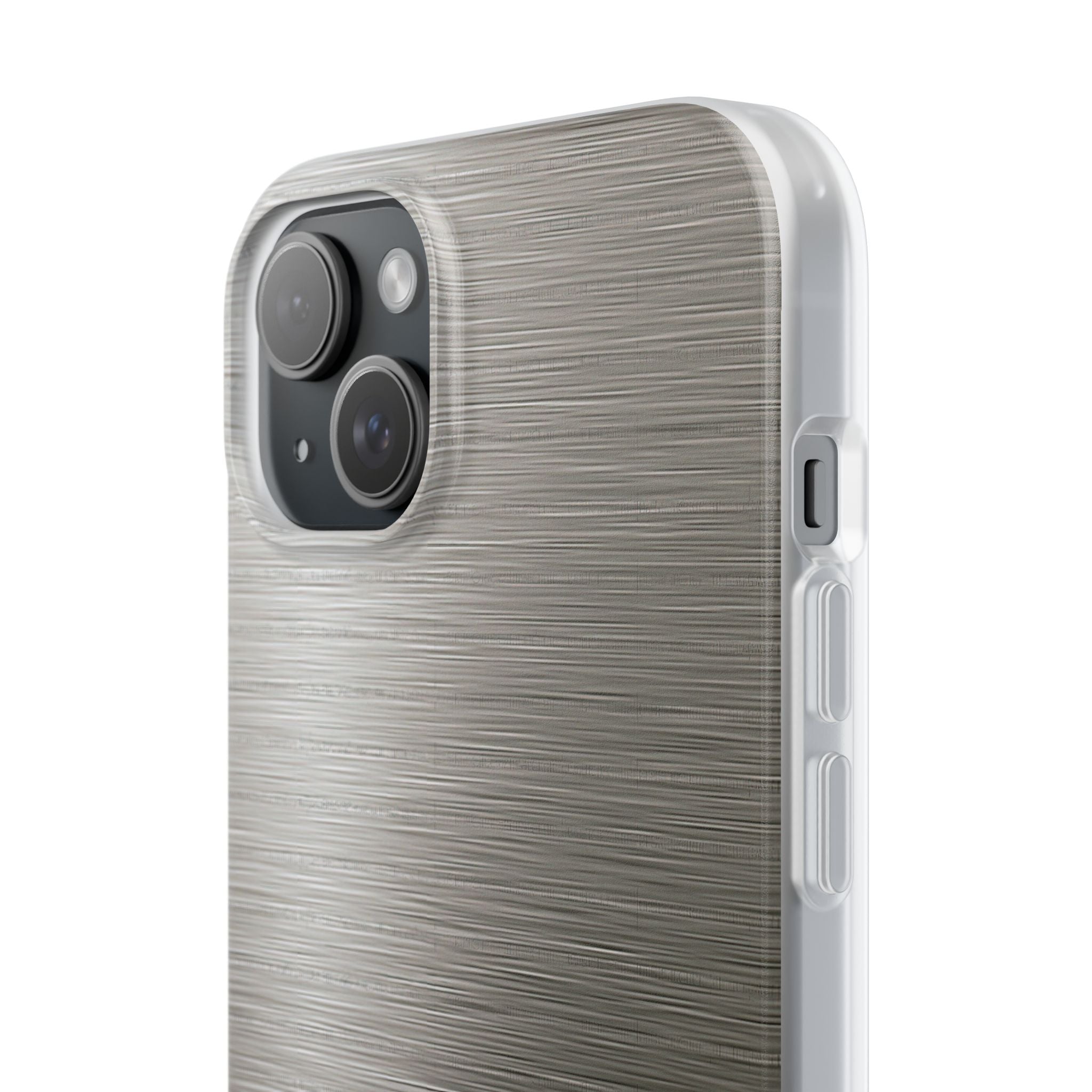 Grey Lite Phone Case for iPhone - Brushed Industrial Steel