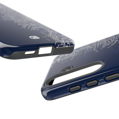 Blue Tough Phone Case for Samsung - Cobalt Circuit Logic