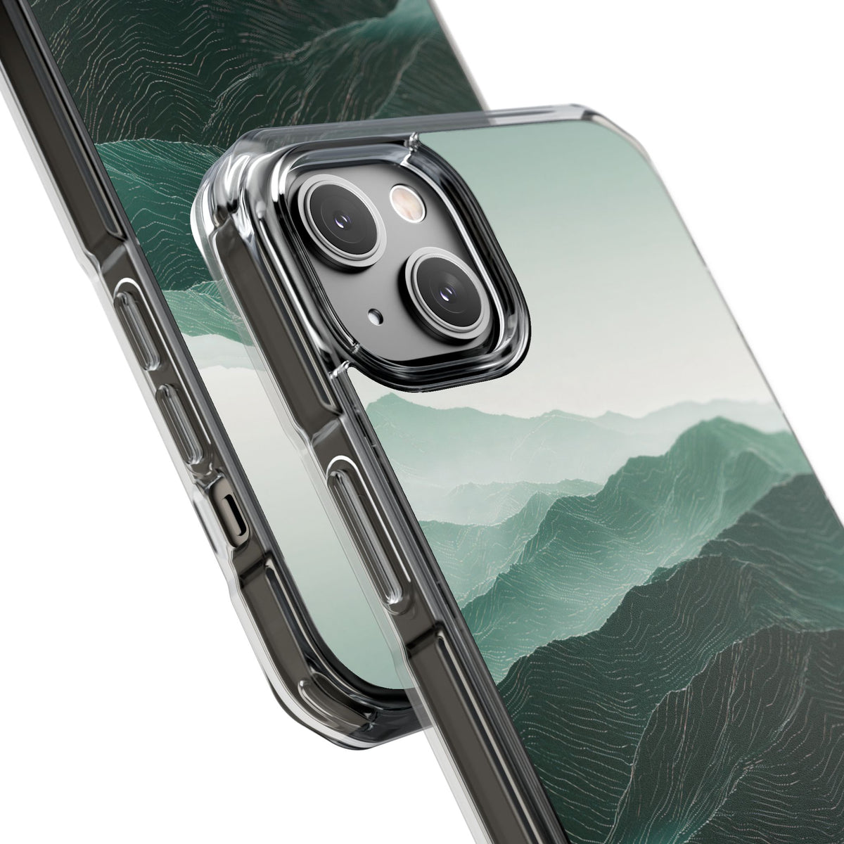 Alpine Mist · Clear Impact Magnetic Phone Case for iPhone · Green