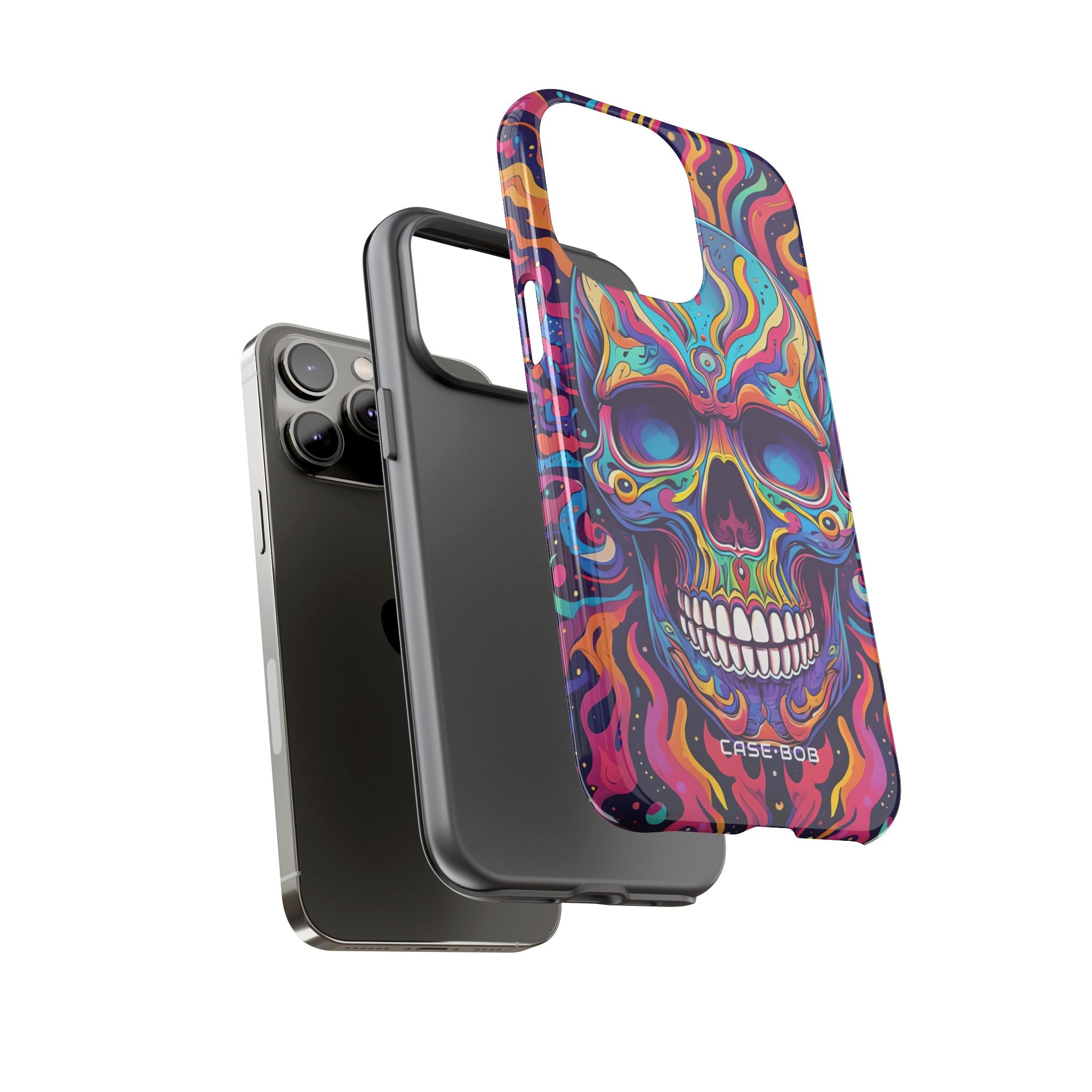 Flaming Skull iPhone 14 Pro Max Case - Tough