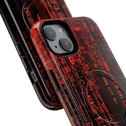 Crimson Glyphs iPhone 14 Plus Case - Tough+