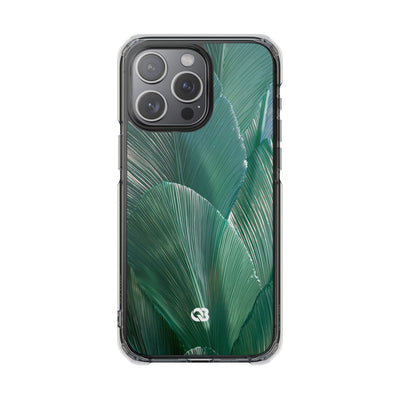 Translucent Fan Palm · Clear Impact Magnetic Phone Case for iPhone · Teal