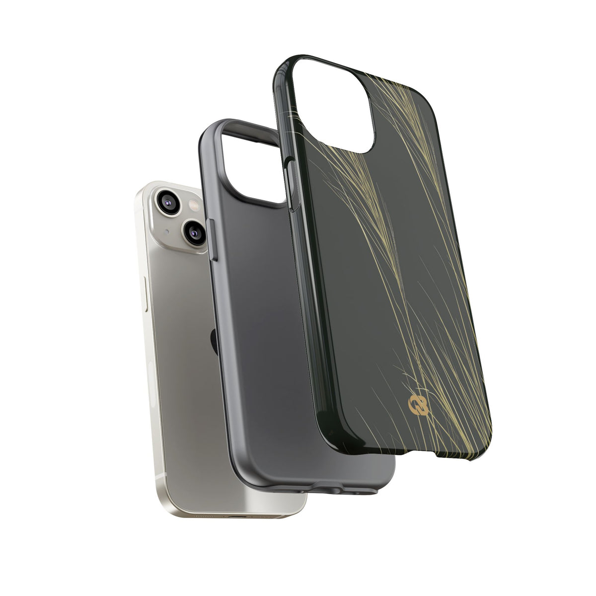 Golden Whispering Reeds · Tough Phone Case for iPhone · Green