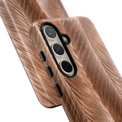 Rose Gold Weave · Tough Phone Case for Samsung · Brown