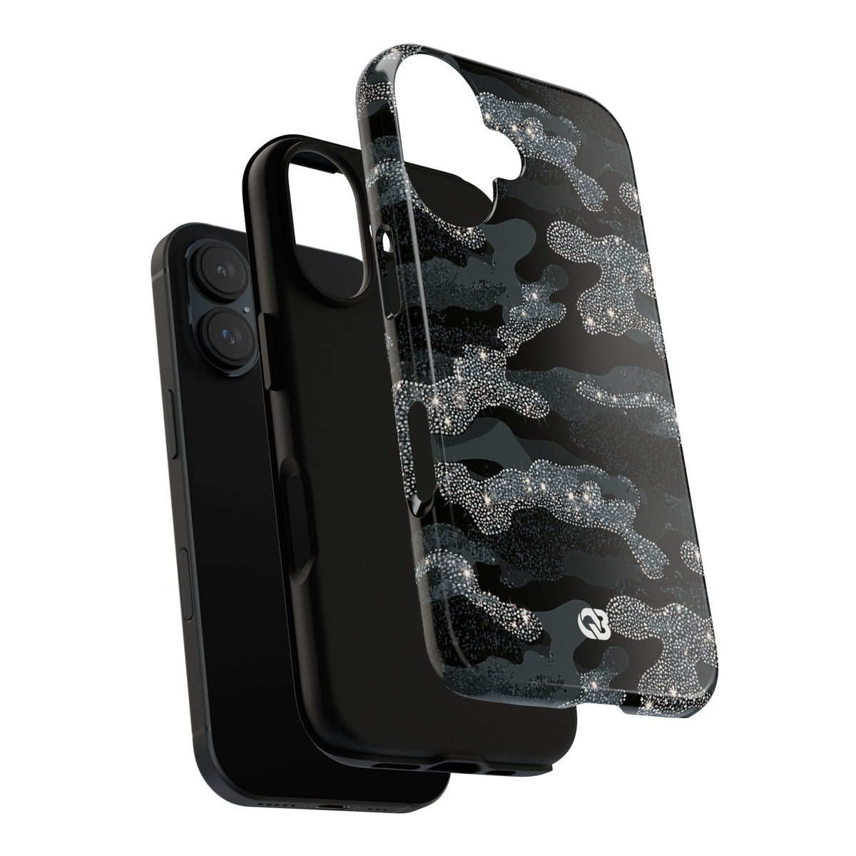Glitter Shadow Camo · Tough Phone Case for iPhone · Black