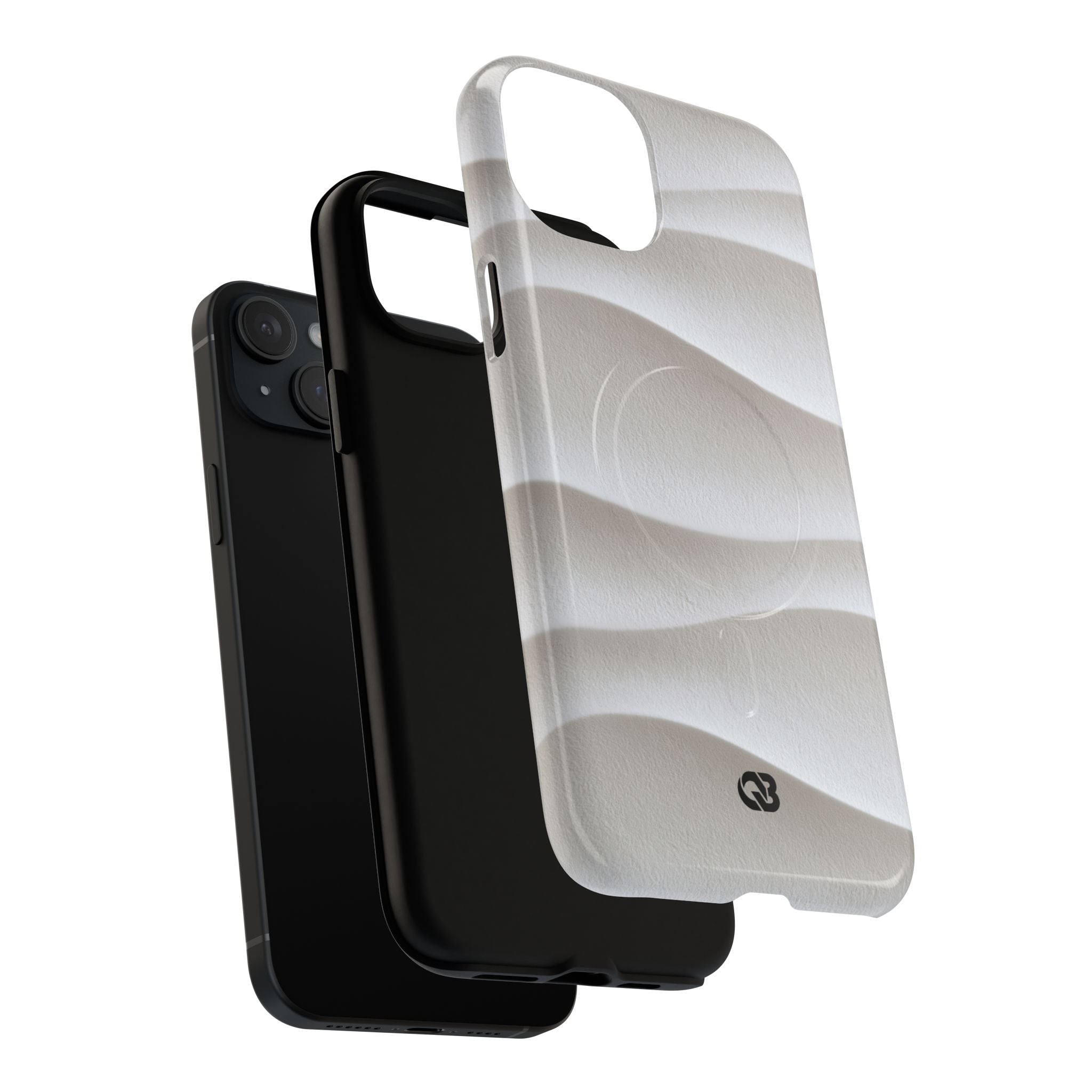 White Tough 2.0 Magsafe Phone Case for iPhone - Arctic Flow Ridges